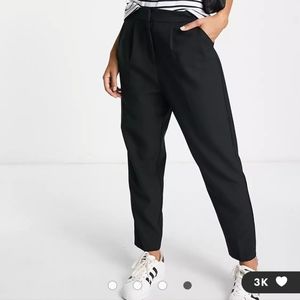 ASOS DESIGN tailored chic tapered pants in black